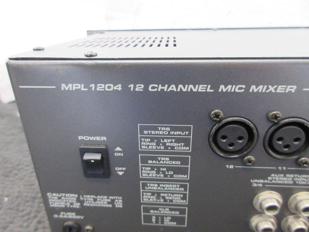 Samson MPL-1204 12 Channel Rack Mount Mic Mixer