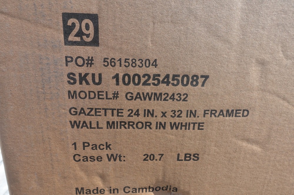 Home Decorators Gazette 23.5"x32" Rectangular Wood Framed Bathroom Vanity Mirror