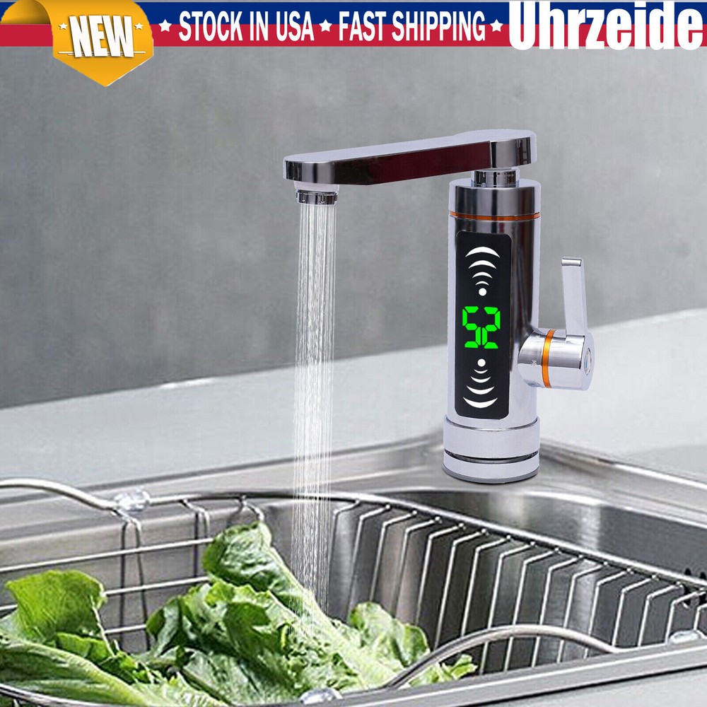 3000W Electric Hot Water Heater Faucet Tankless Instant Kitchen Bathroom Tap