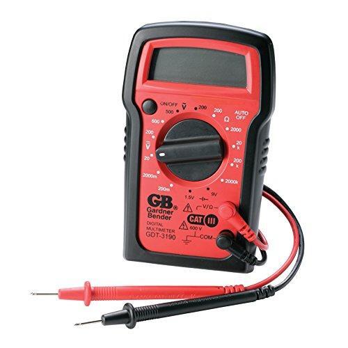 Gardner Bender GDT-3190 Digital Multimeter, 4 Function, 14 Range, Tests AC/DC