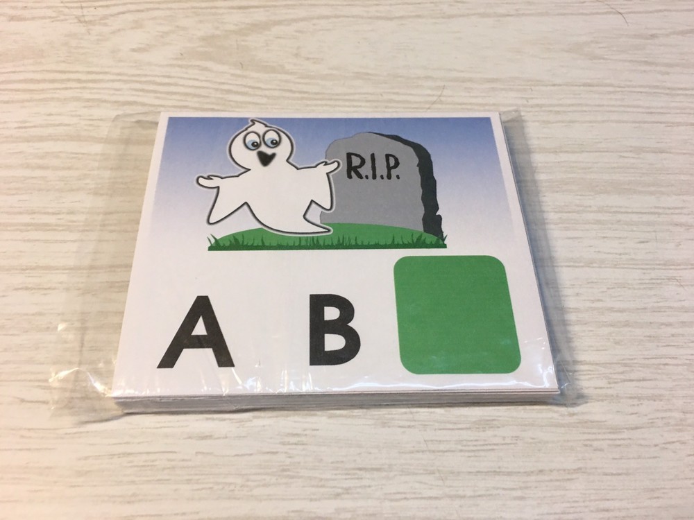 Halloween Ghost - Missing Letters- Dry Erase - Laminated Activity Set - Teaching