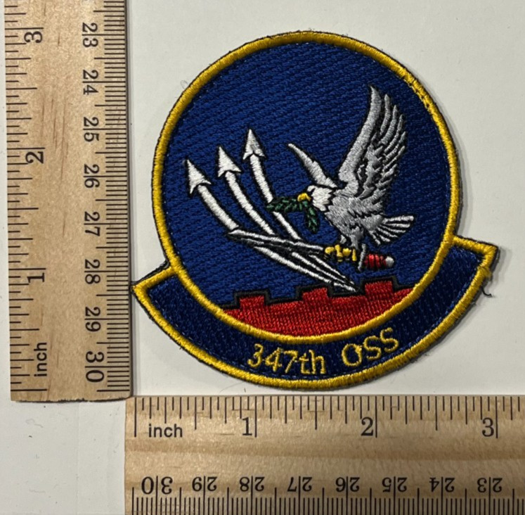 US AIR FORCE PATCH: 347th Operations Support Squadron Rescue CSAR PJ Pararescue