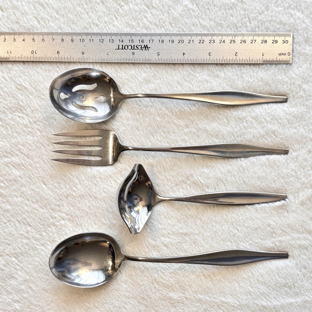 Vintage Carvel Hall USA LEISURE Assorted Flatware Set 15 pc Serving Fork Spoon