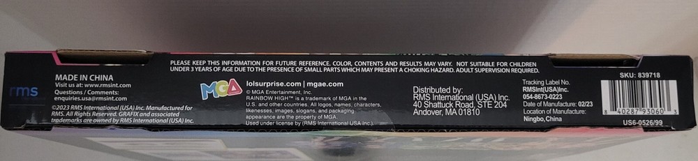 Rainbow High Notebook Stationary Set New In Package