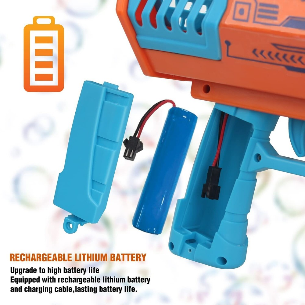 Doohickey Bubble Blaster Bubble Making Gun, 1000 Bubbles/mint, 2 Bubble Solution