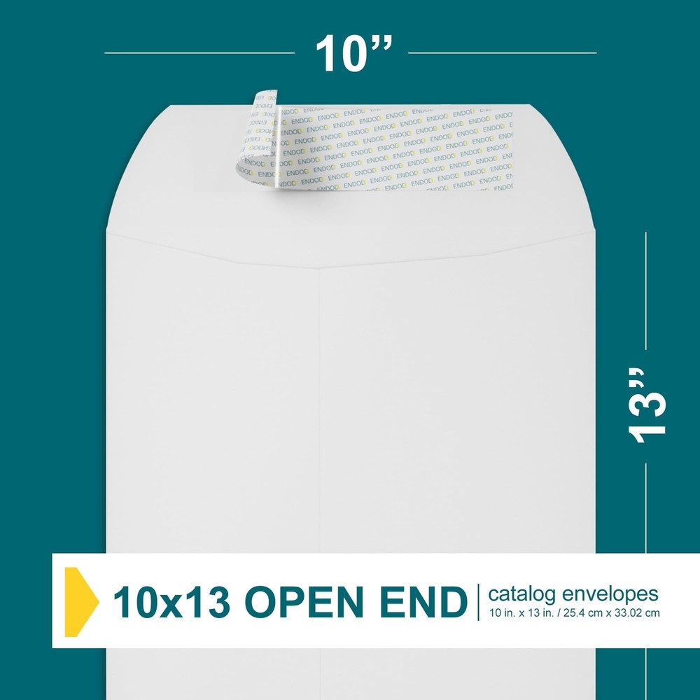 10x13 Envelopes Self Seal - 35 Pack - Open End White Mailing Envelopes for Ca...