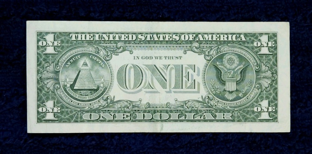 $1 One Dollar Bill 2013 Federal Reserve Note Error ~ Inking Error, Extra Circles
