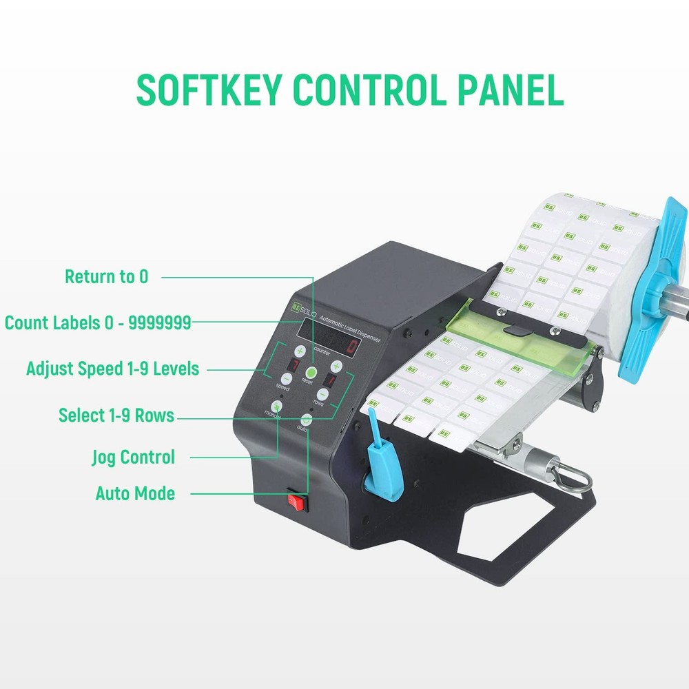 U.S. Solid Automatic Label Dispenser 4.7 in Width Fanfold Labels Counter