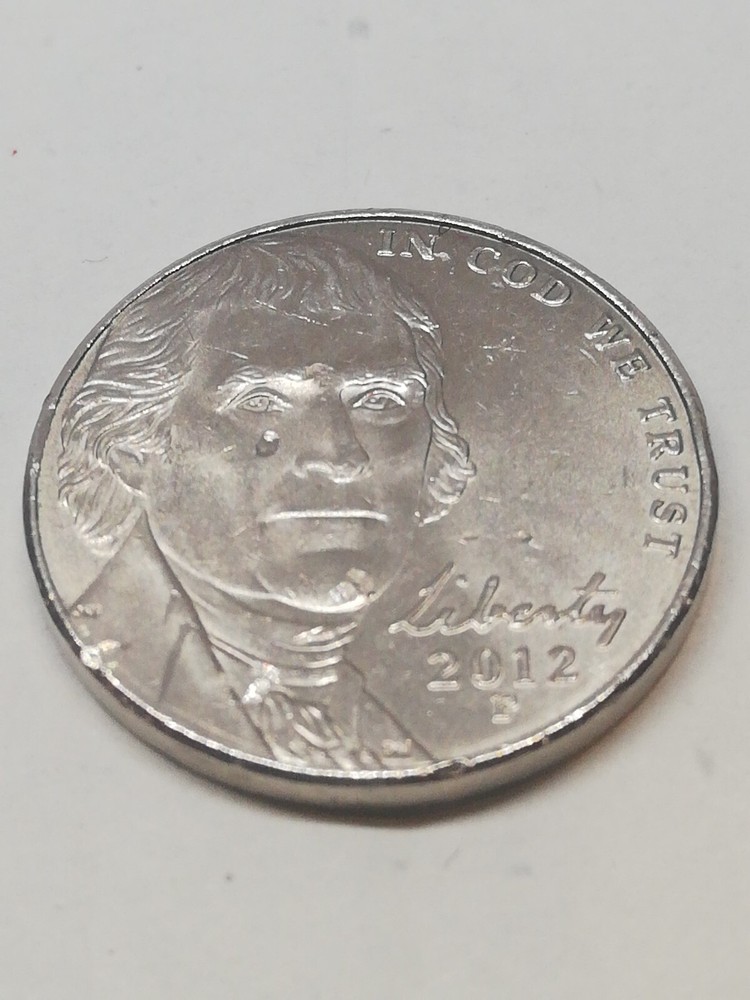 2012 P Jefferson Nickel Five Cent USD Error Coin Multiple Die Chips & Cracks