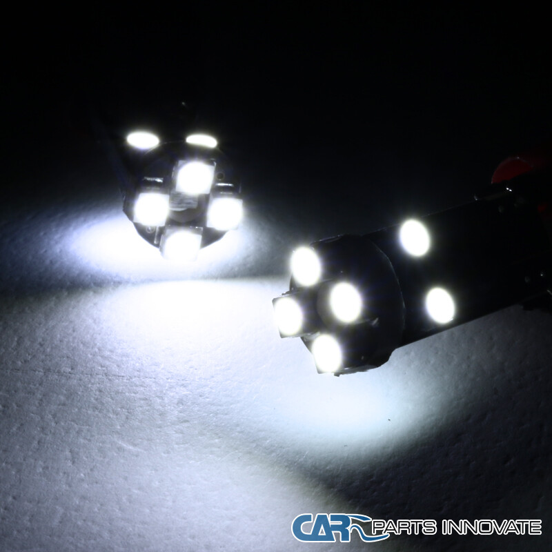2x Hyper White 8-SMD LED T10 194 168 Canbus Side Marker Light Bulb