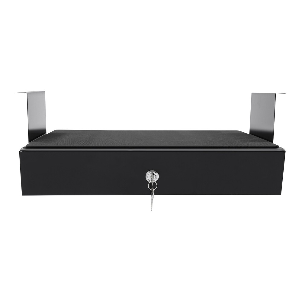 Sliding Pull-Out Under Desk Storage Drawer with Computer Pad for Organizing
