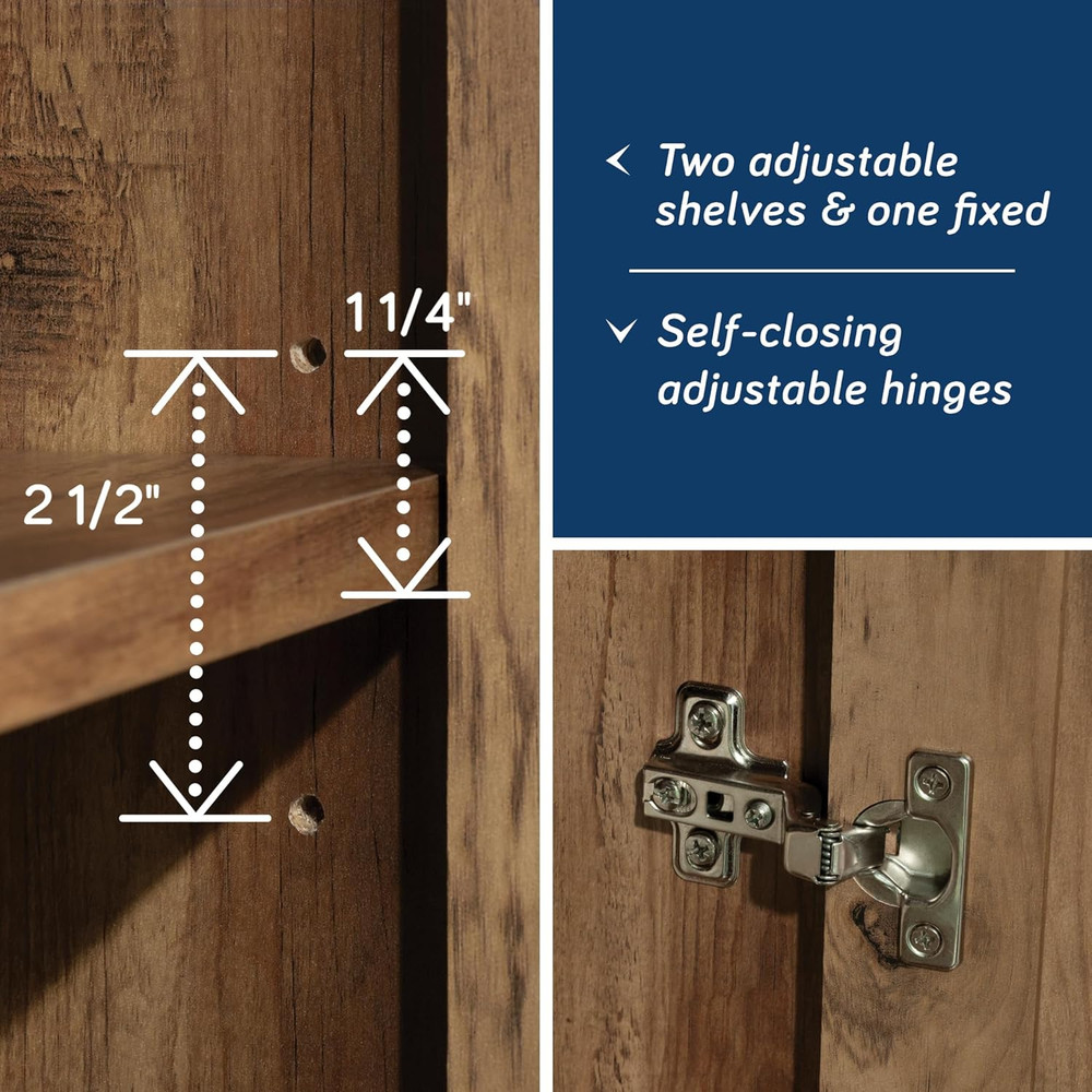 Rustic Pine Storage Cabinet - Versatile Organization Solution