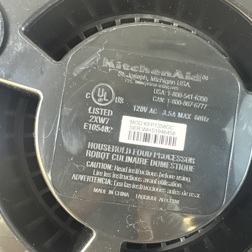 Kitcheaid Food Processor Model KFP1356GC