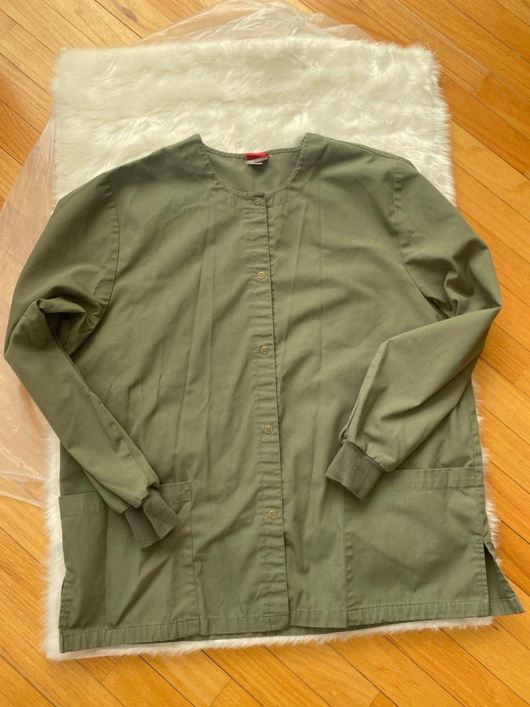 Olive Green Lightweight Women's Scub Jacket
