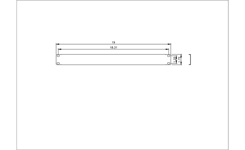 1 Pack 1U Blank Rack Mount Panel Server Network Racks Spacer 19"