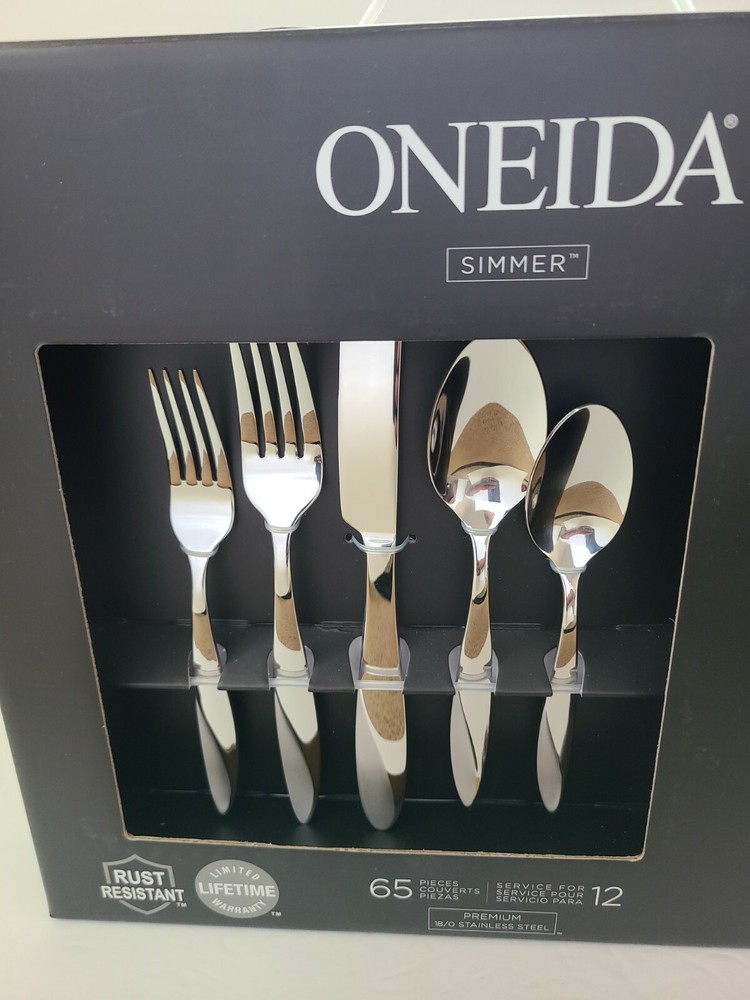 Oneida 65 Piece Stainless Steel Flatware Set
