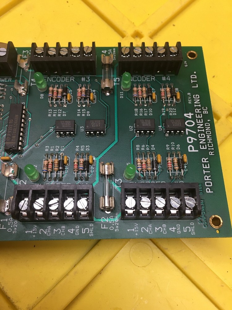 Porter Engineering P9704 Encoder Interface Circuit Board / Card, Rev, B, Used