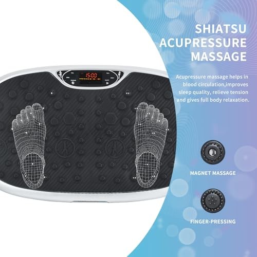 FITABS 3D Vibration Plate Exercise Machine with Seat - Fitmaxx Silver
