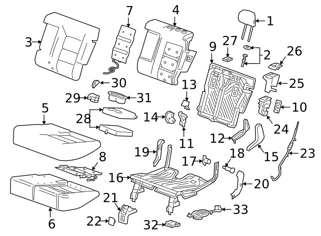 Genuine GM Headrest 84835321
