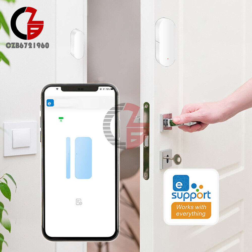 TUYA Wireless WIFI ZigBee Home Security Door Sensor App Control Notification 3V