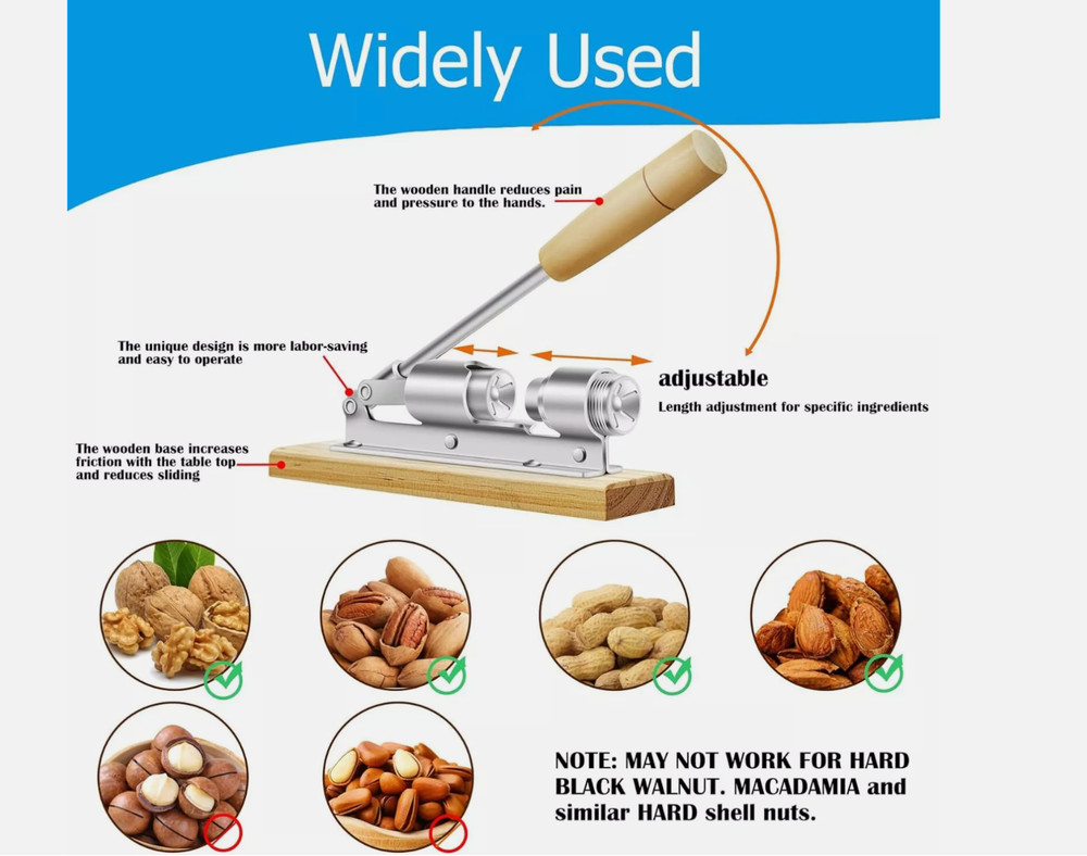 Pecans Almonds Nut Cracking Nutcrackers Tools NEW