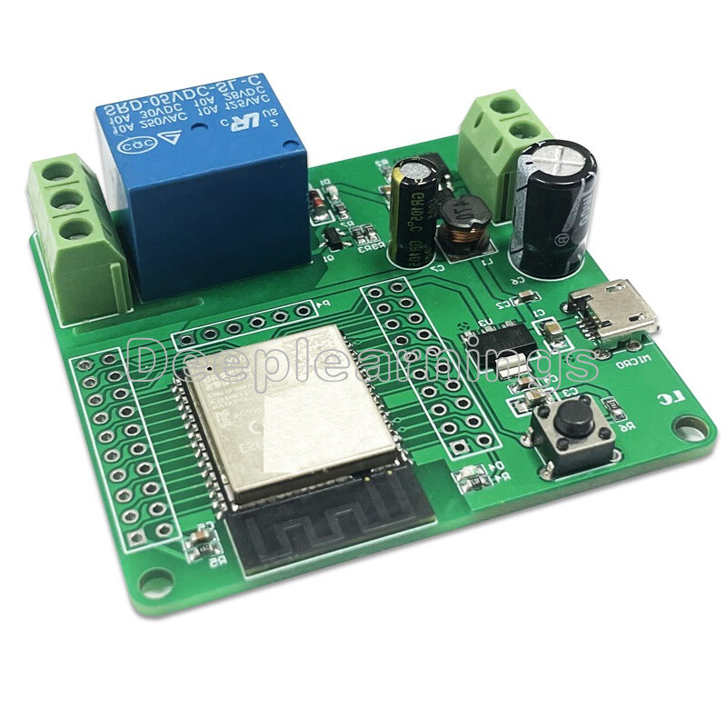 NEW ESP32 Development Board Single Relay Module DC7-60V Micro USB 5V