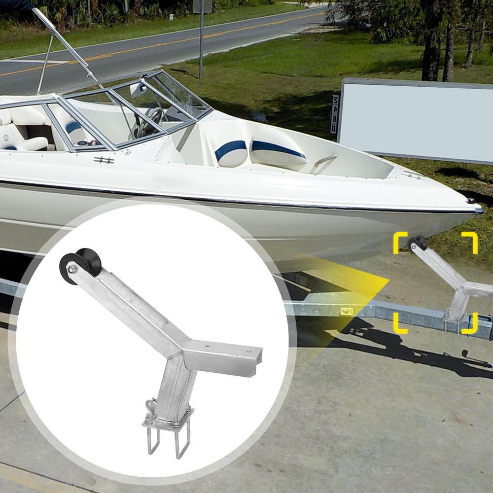 Boat Trailer Winch Stand with Roller Fits3"x4"Frames Multiple Height Adjustments