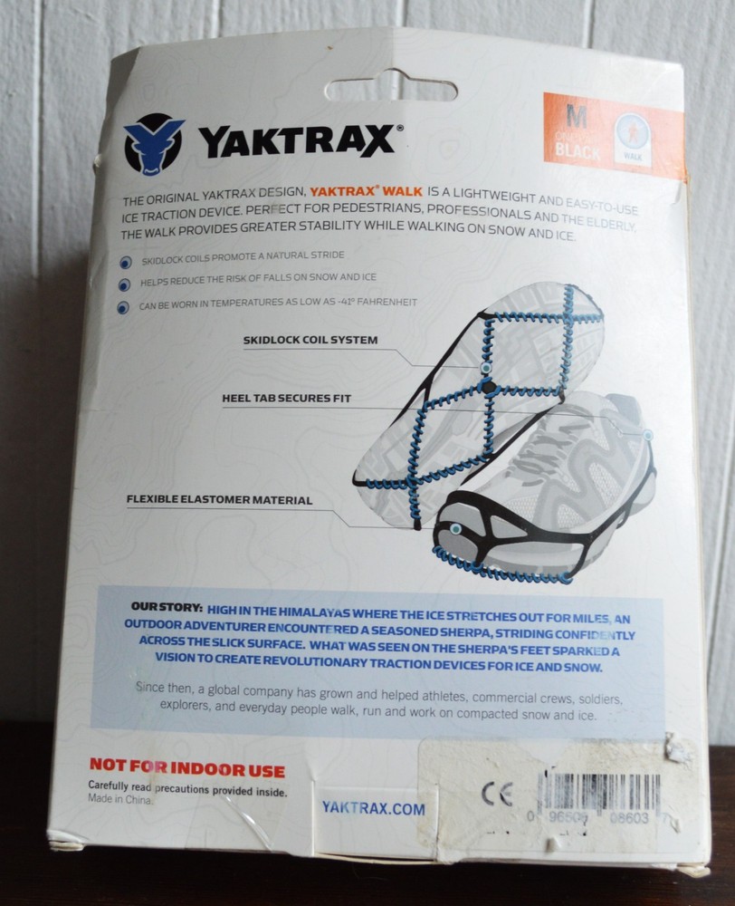 YakTrax Walk Winter Traction Cleats Mediums NWF