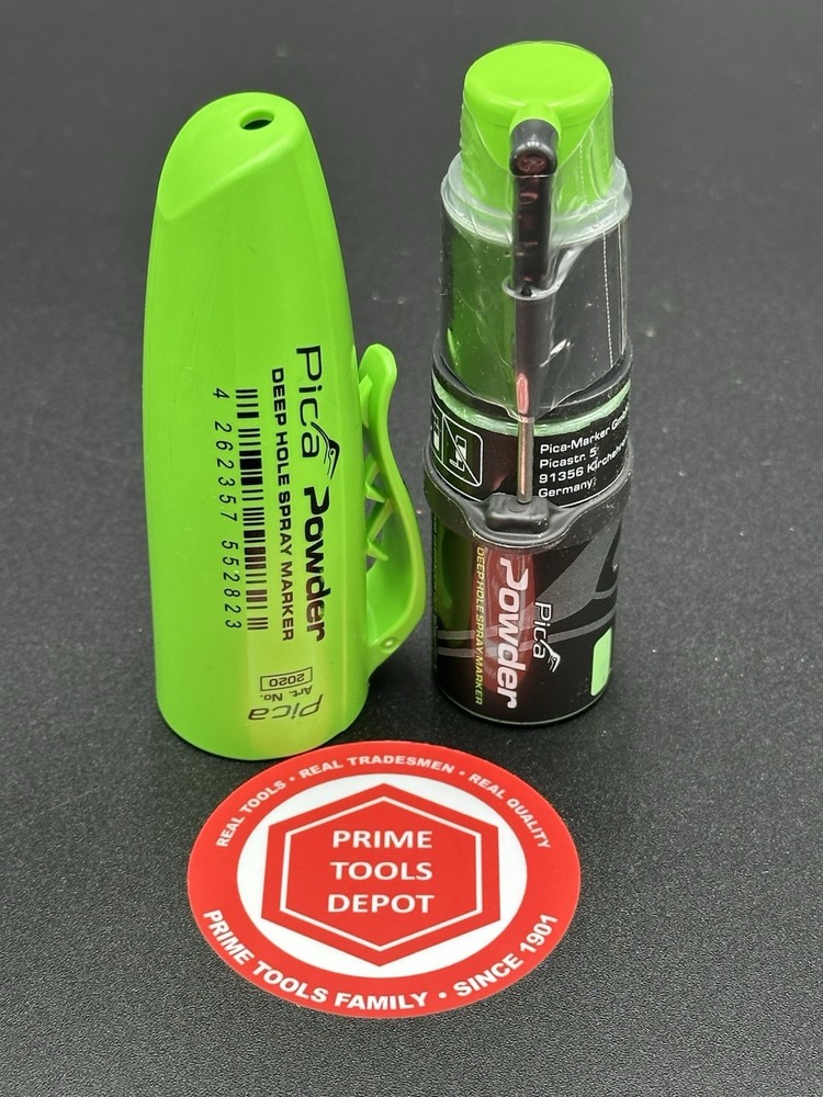 Pica 2020 Deep Hole Spray Marker Green Fluorescent Chalk Refillable