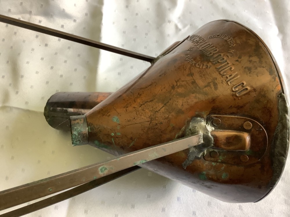 Antique Bausch & Lomb Optical Co. copper jacketed tempering funnel