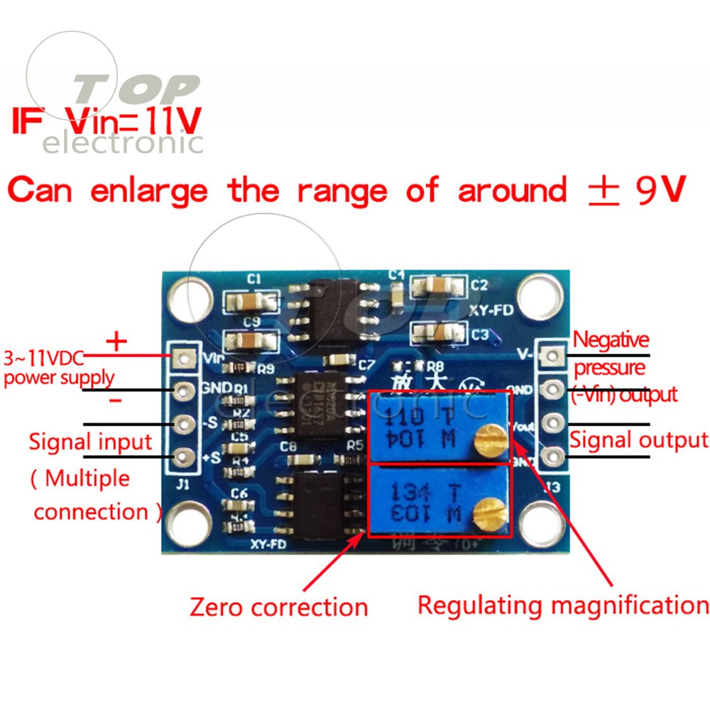 AD620 Microvolt MV Voltage Amplifier Signal Instrumentation Module Board