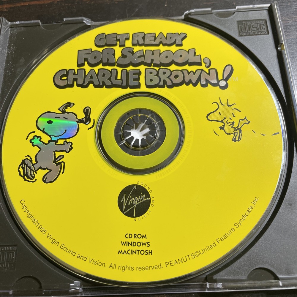 Get Ready For School Charlie Brown CD Rom Instruction Manual Windows & Mac