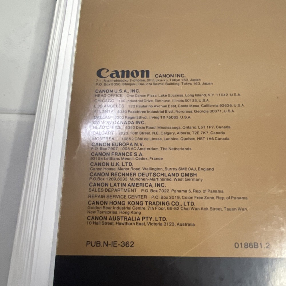 Vintage Canon VP3000 Computer Manual