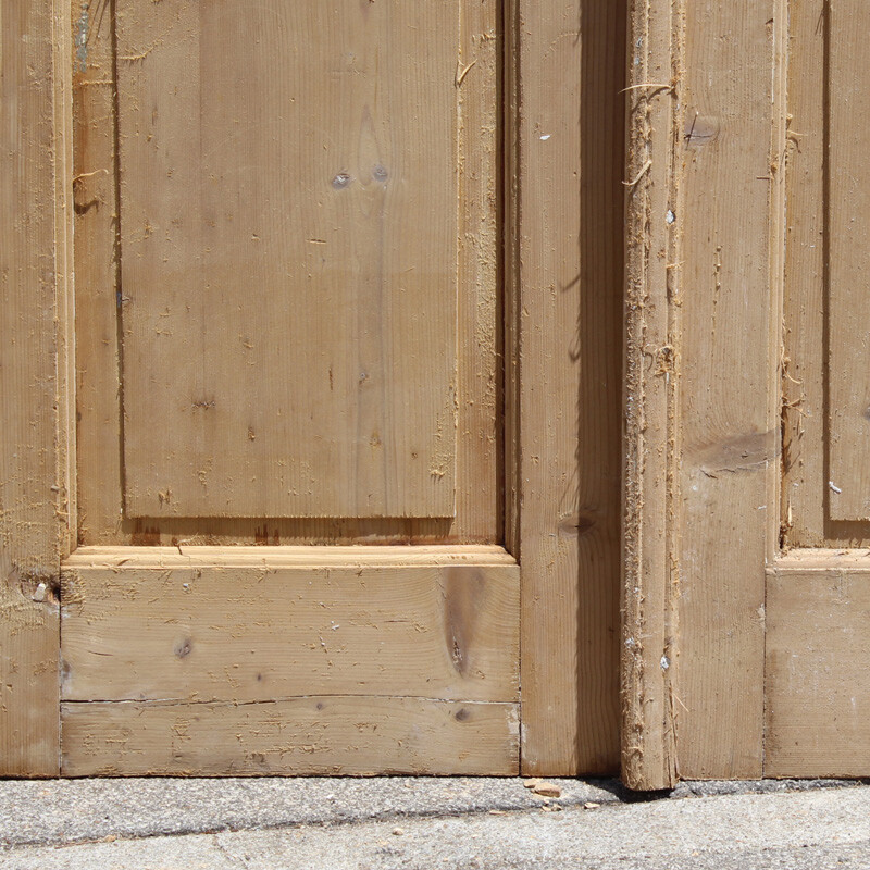 Antique Pair of 47” Solid French Doors, NED1838