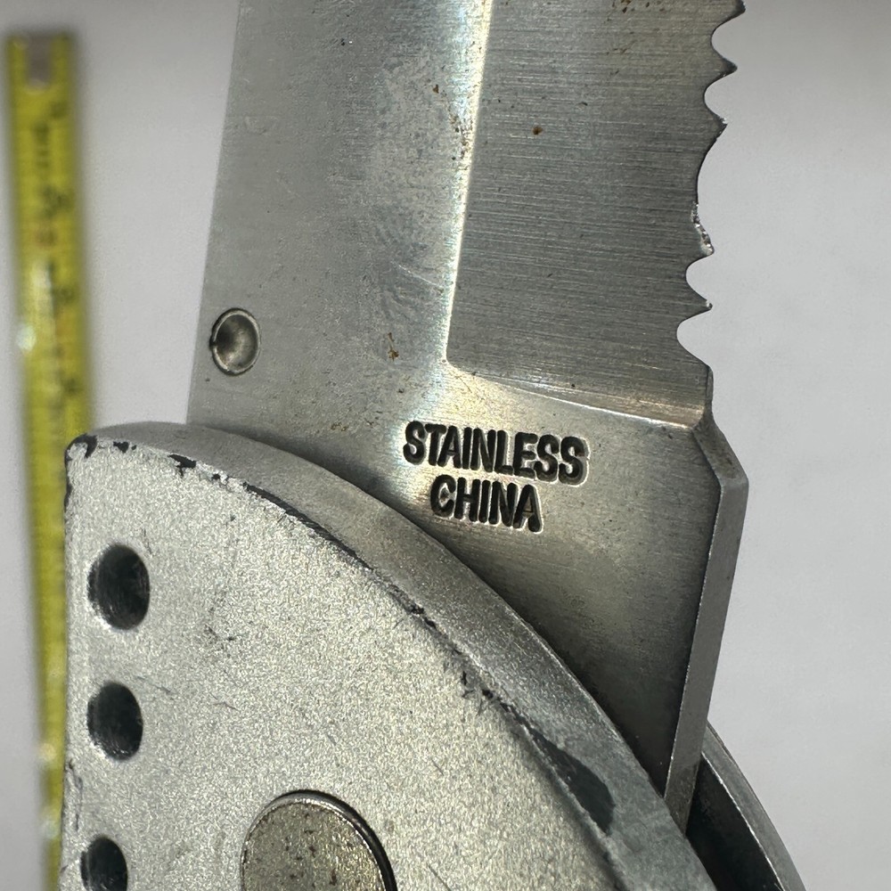 VINTAGE Imported Serrated Folding Knife