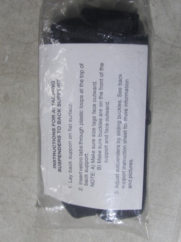 ALLEGRO LIFTING BACK SUPPORT BELT SUSPENDERS 7123-02 SMALL/MEDIUM