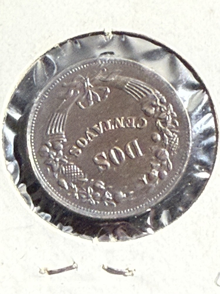 Peru 2 Centavos 1933 UNC Beautiful Coin PVC