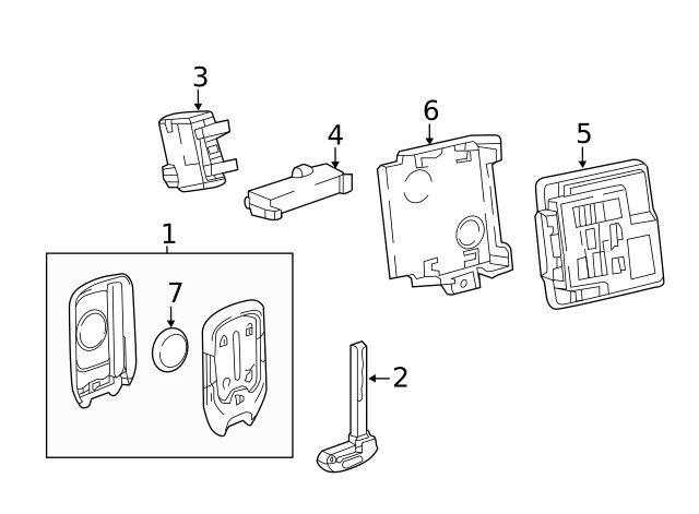 Genuine GM Remote Control Door Lock and Theft Deterrent Transmitter 13523305