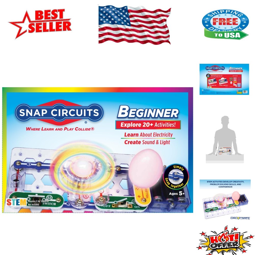 Interactive Beginner STEM Kit - Lighted Color-Changing Fan & More for Kids 5-9!