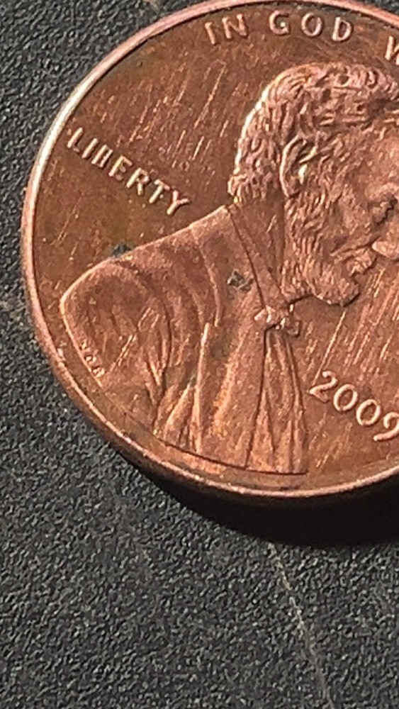 2009 bicentennial penny no mint mark error liberty