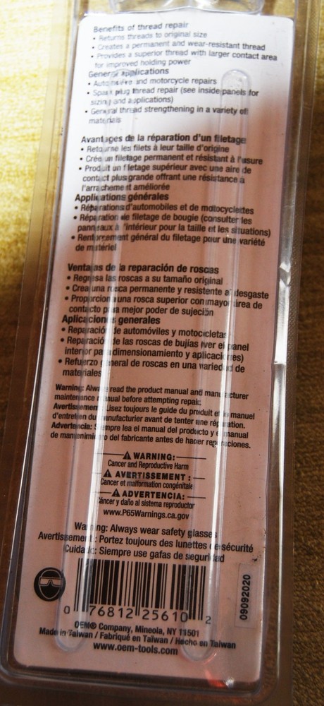 OEM Tools 25610 Thread Repair System Kit 1/2"-13 (UNC 1/2" - 13)