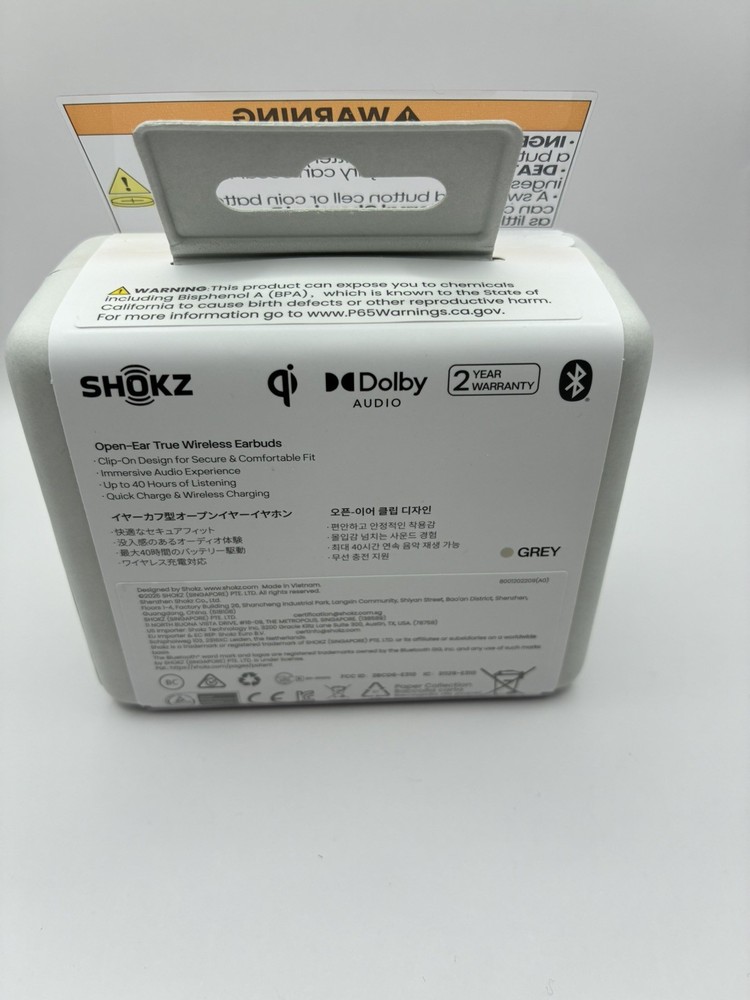 Shokz Dots Open Ear One True Wireless Bluetooth Earbuds (Grey)