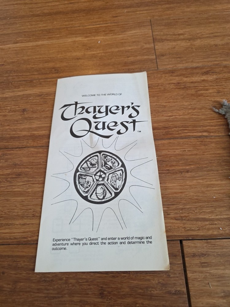 Thayer's Quest Arcade LASERDISC STRATEGY GUIDE / MANUAL LASER AUTHENTIC Pamphlet