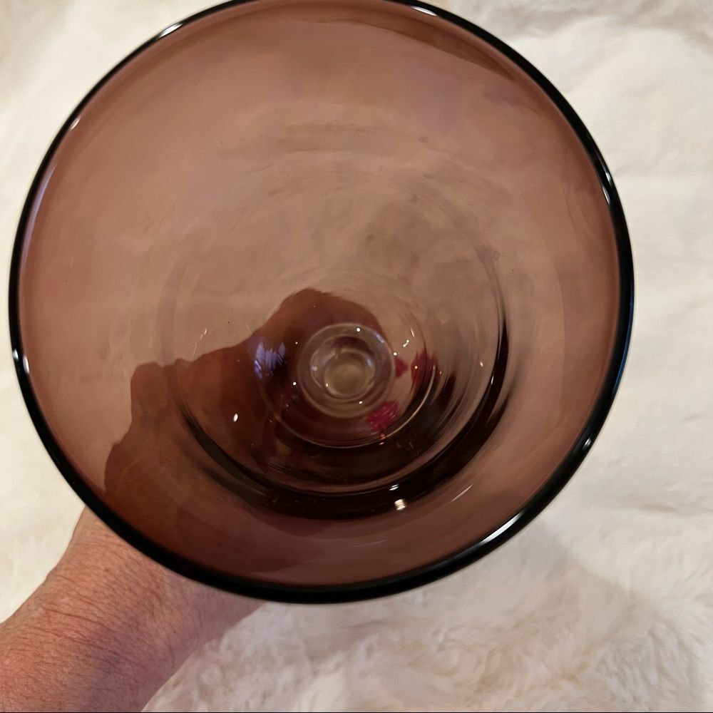 Last One! Amethyst Blown Glass Goblet