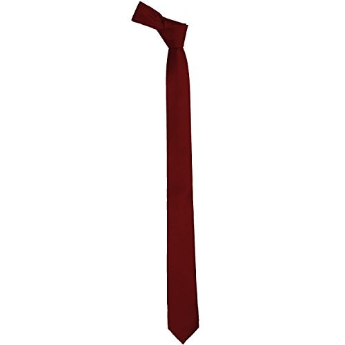 K. Alexander Skinny Ties - Multiple Solid Colors - Classic 2" width Burgandy