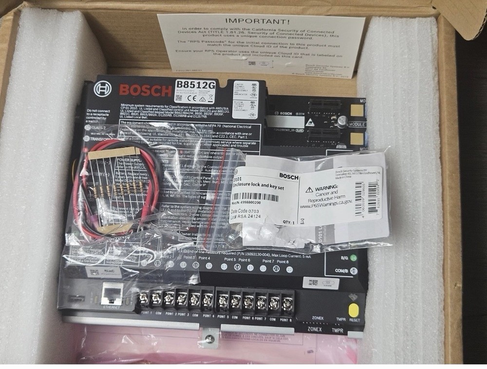 Bosch B8512G G Series IP Control Panel, 8 Areas, 99 Points