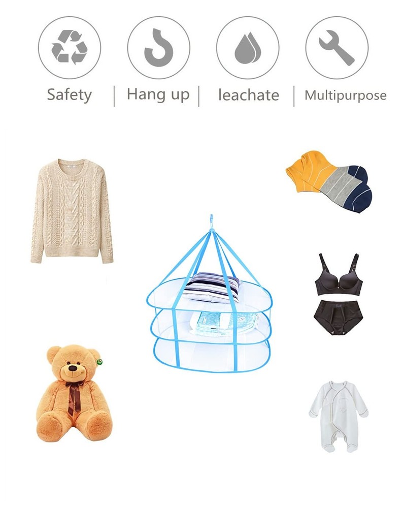 Large Folding Laundry Drying Rack, Clothes Drying Rack, Portable Sweater Dryi...
