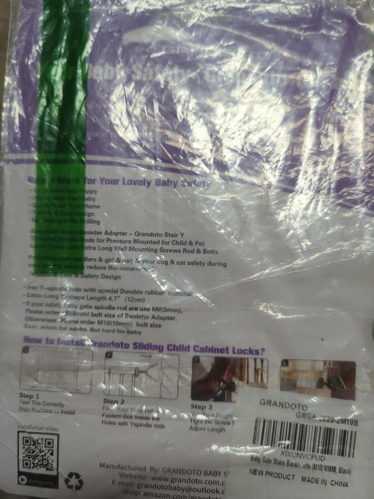 Baby Gate Banister Adapter Adaptors for Child Safety Babies Grandoto 2x