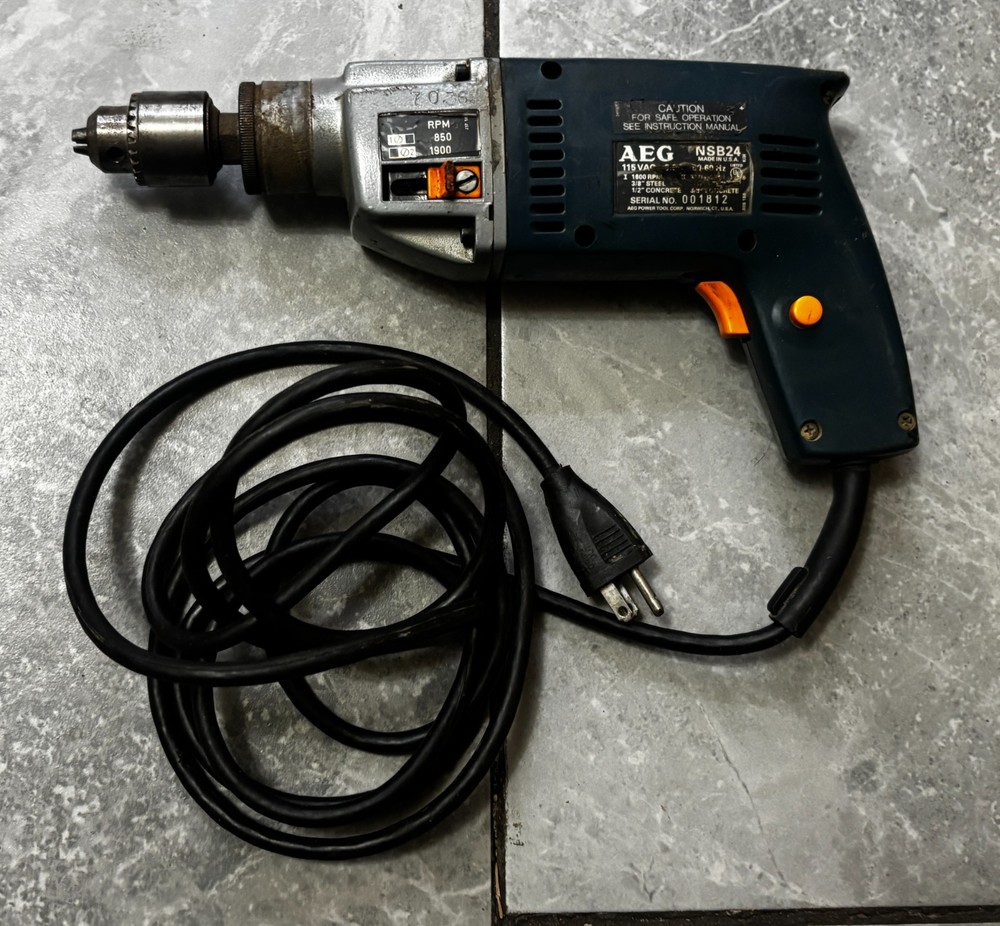 Vintage AEG 1/2” Hammer Drill NSB-24 with case