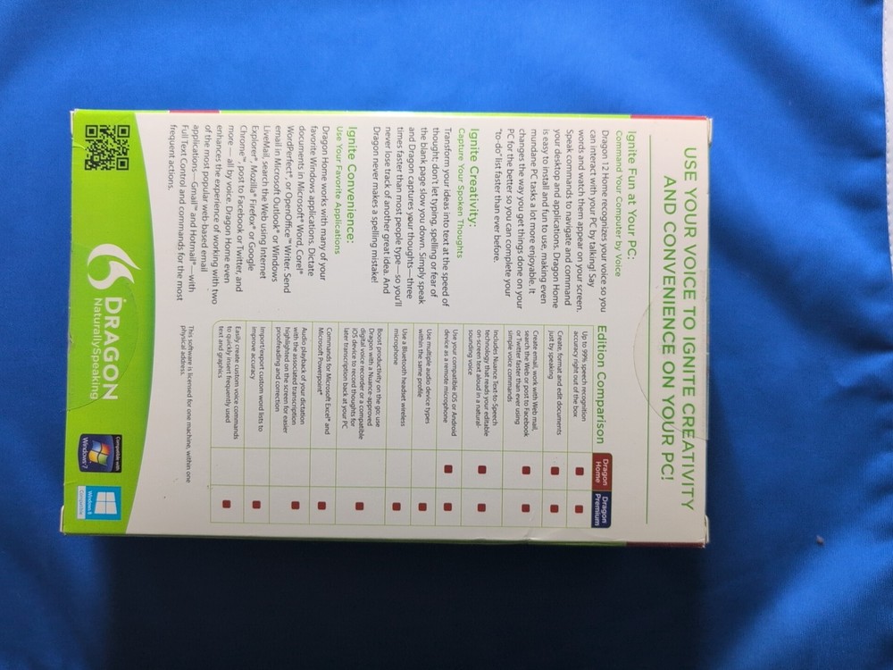 Dragon Naturally Speaking Home Edition Version 12